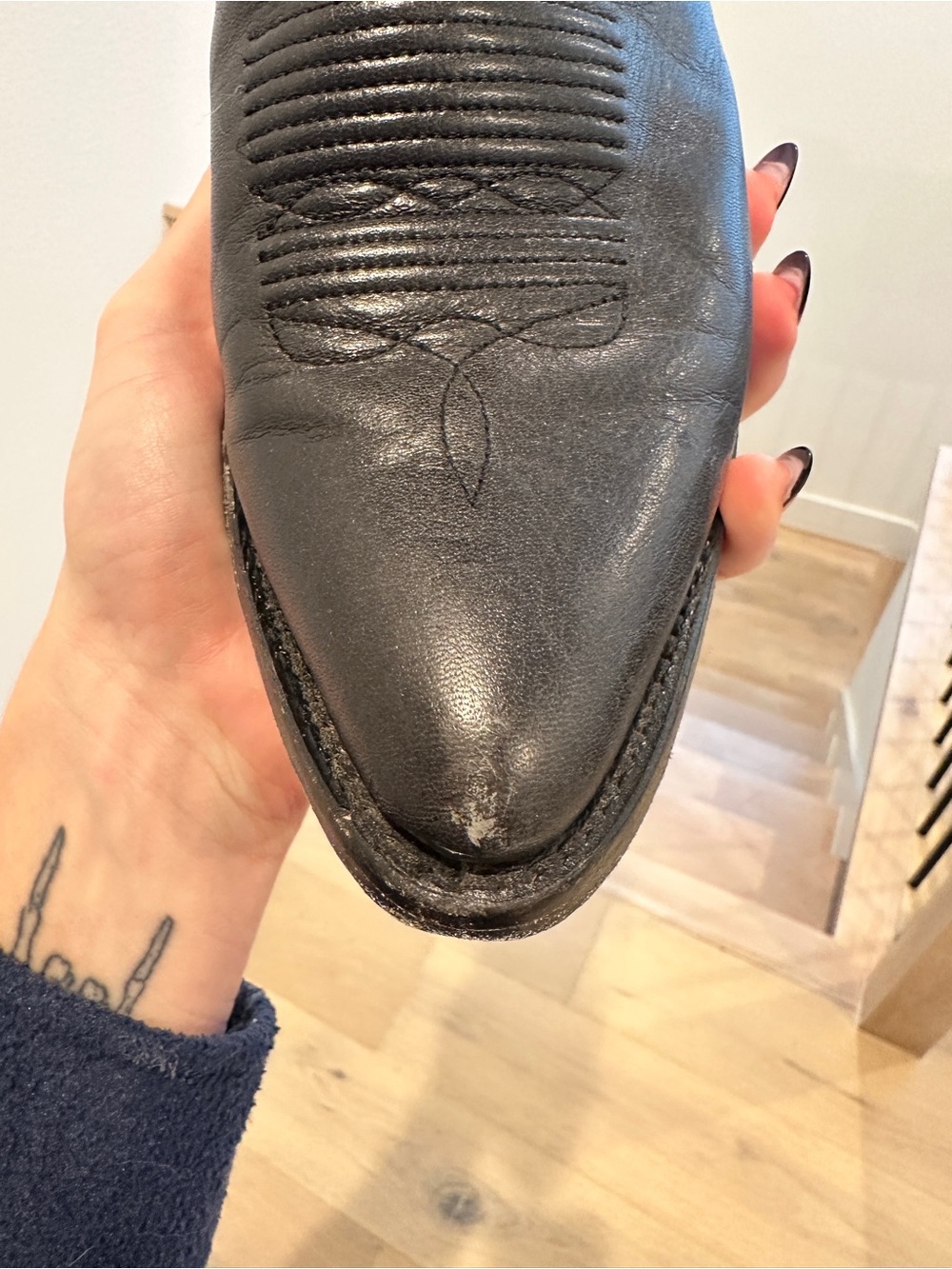 Tecovas Black Western Cowboy Boots - Normal Height - Picture 5 of 10